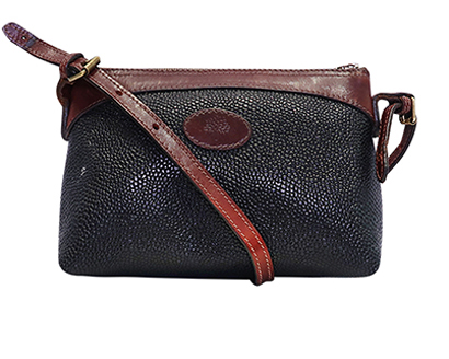 Vintage Crossbody, &pound;80, Handbags, Black/Brown, Leather, Front view